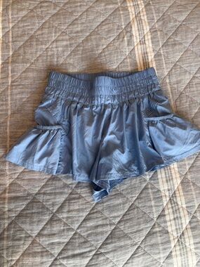 Free People Movement Get Your Flirt On Women’s Light Blue Shorts, XS